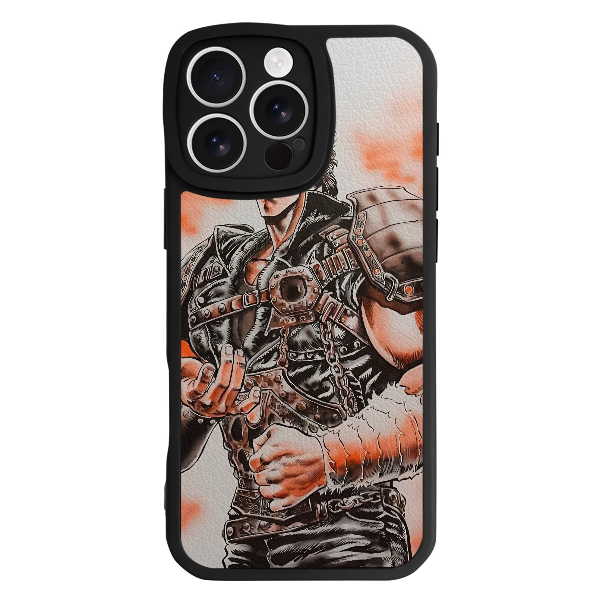 （画像用） 北斗の拳 Fist of the North Star 【iPhone 16シリーズ対応】シリコンスマホケース（レザー調） 材質：シリコン